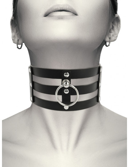 Coquette - Chic Desire Choker from Vegan Leather - Fetish - D-229294