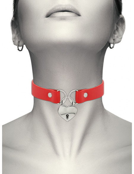 Coquette - Chic Desire Handcrafted Choker - Red Heart - D-229296