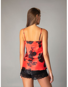 Baby Doll από σατέν με τύπωμα λουλούδι - ART 4183 2