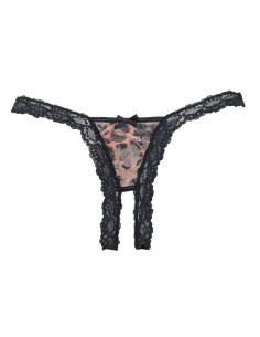 Open g-string with animal print lace - ART 6830 2