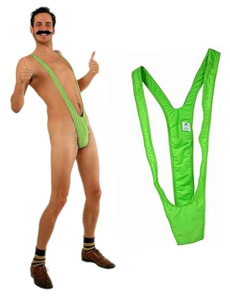 Men's one piece thong - Green - ART PD100