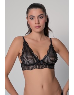 Δαντελένιο Bralette - Μαύρο