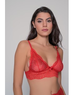 Δαντελένιο Bralette - Κόκκινο