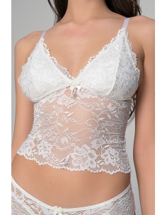 Δαντελένιο Τοπ Τιραντάκι - Ιβουάρ