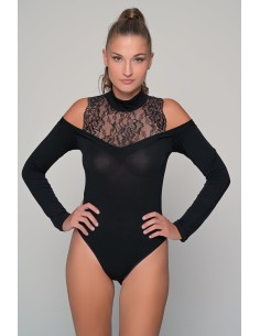 κορμάκι εξώρουχο Modal μαυρο-μαύρο