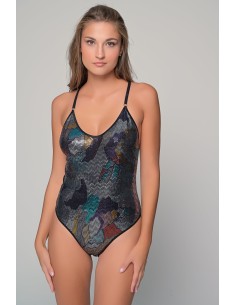 κορμάκι Bikini εξώρουχο ύφασμα γυαλιστερό-τύπος