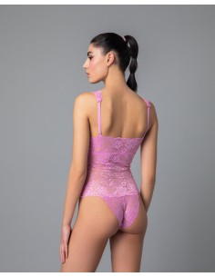 Κορμάκι Όλο Δαντέλα - Lilac 2