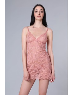 Sexy Δαντελένιο Νυχτικάκι - Σομόν