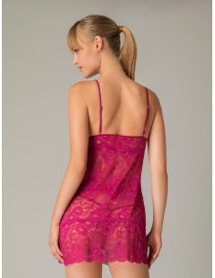 Sexy Δαντελένιο Νυχτικάκι - Σομόν 2