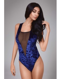 Κορμάκι Βελούδο - Μπλε-μαύρο