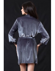 Βελούδινη Ρόμπα - Γκρι 2