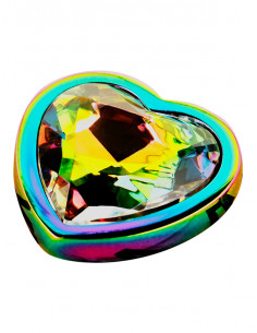 Oh Mama - Metal Iridiscent Plug Heart - Small - D-231862 2