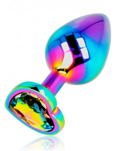 Oh Mama - Metal Iridiscent Plug Heart - Small - D-231862