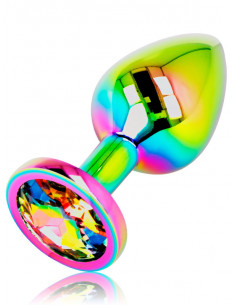 Oh Mama - Metal Iridiscent Plug Heart - Small - D-231862