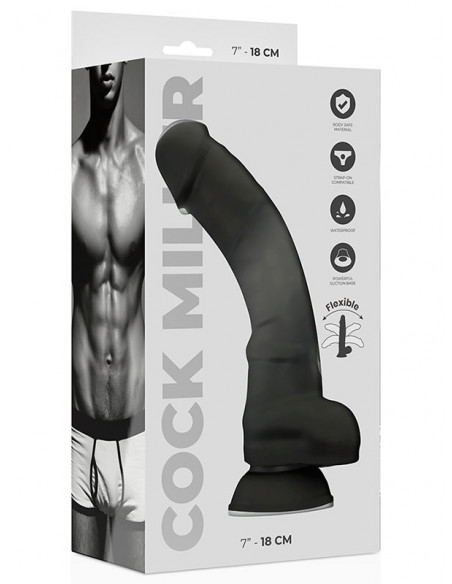 Cock Miller - Silicone Density Cocksil - Black 18 cm - D-224953