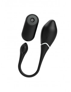 Black & Silver - Jennel Vibrating Egg with Remote Control - D-226992