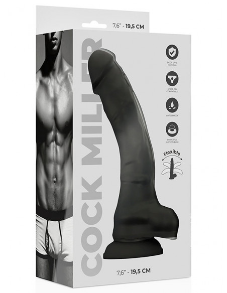 Cock Miller - Silicone Density Cocksil - Black 19.5 cm - D-224955