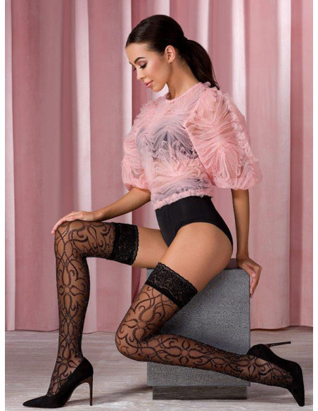 Stockings with design with strass - PW-ST115
