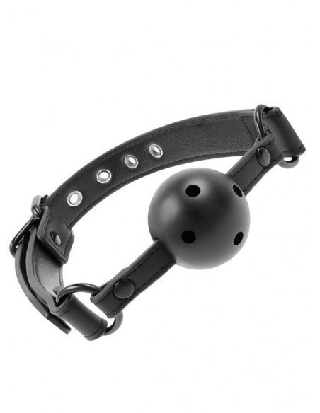 Fetish Submissive - Vegan Leather Breathable Ball Gag - D-218908