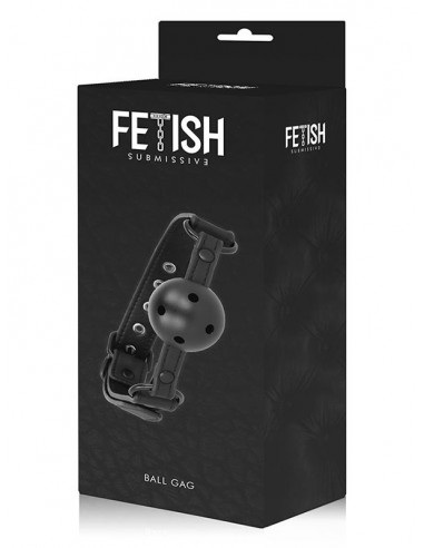 Fetish Submissive - Αναπνεύσιμο Ball Gag από Vegan δέρμα - D-218908