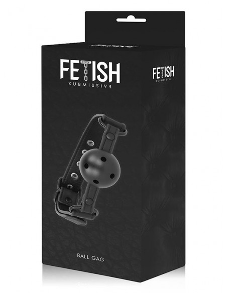 Fetish Submissive - Αναπνεύσιμο Ball Gag από Vegan δέρμα - D-218908