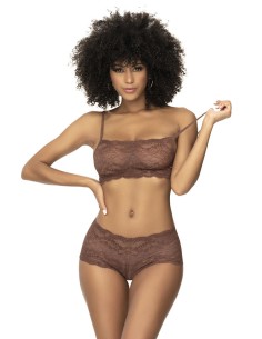 Mapale - Seamless Bralette & Boyshorts Set - Cocoa - MP-206